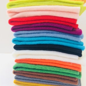 Heidifeathers Pre Felt 12&quot; and 6&quot; Squares - Pre-felt Wool Squares