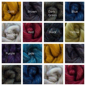 Heidifeathers Felting Wool - Single Colours - Shimmer Mix