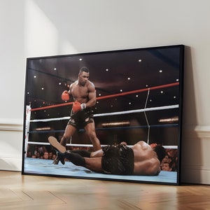 Mike Tyson vs Trevor Berbick Poster / CANVAS Mike Print Vintage Photo Boxing Home Decor Classic Fight Retro Print Fighter Wall Art Classic