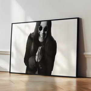 Rock Star Ozzy Osbourne Black Sabbath Poster Canvas Black and White Wall Art Vintage Picture Classic Prints Home Decor Rock n’ Roll Poster