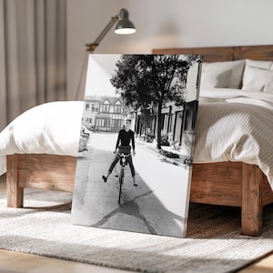 Audrey Hepburn klassieke vintage fiets iconische poster Audrey Hepburn canvas kunst aan de muur wordt afgedrukt Home decor foto nagebouwde film print cadeau