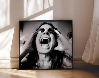 Poster Toile Ozzy Osbourne - Décoration Murale 30x45 Cm, Album Musical, Sans Cadre