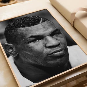 Mike Tyson Picture Print / CANVAS Print Iron Mike Vintage Photo Boxing Wall Art Home Decor Classic Fight Retro Print Fighter Wall Art Gift