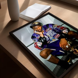 Kobe Bryant Trophy Poster / CANVAS Locker Room Classic Basketball Print NBA Poster Basketball Vintage Kobe Bryant Decor Classic NBA Retro