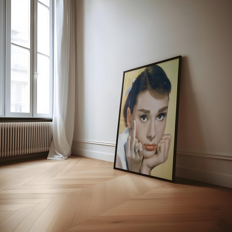 Audrey Hepburn Vintage Classic Iconic Poster Audrey Hepburn Canvas Wall ...