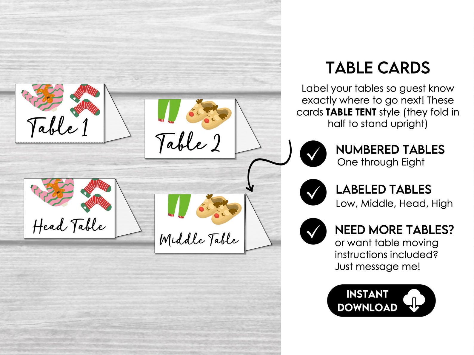 Christmas Pajama Party Bunco, Printable Bunco Score Cards, Score Card ...