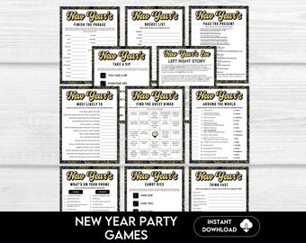New Year's Eve Party Games Bundle, Fun Group Activities (Digital Download)