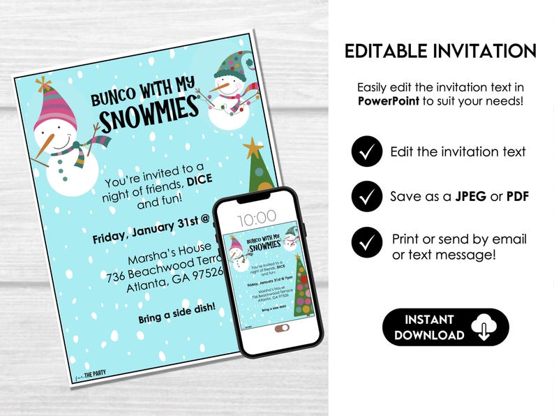 Winter Bunco Score Sheets, Printable Bunco Game Cards, Bunco With My ...