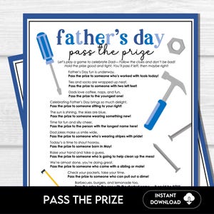 Gioco "Passa il premio" per la festa del papà, gioco "Passa il regalo", divertente gioco di società "Sinistra destra", attività per la festa del papà per bambini e adulti, idea per la festa del papà F1