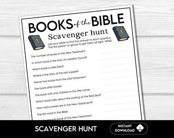 Books of the Bible speurtocht, kerkgroepsactiviteit (digitale download)