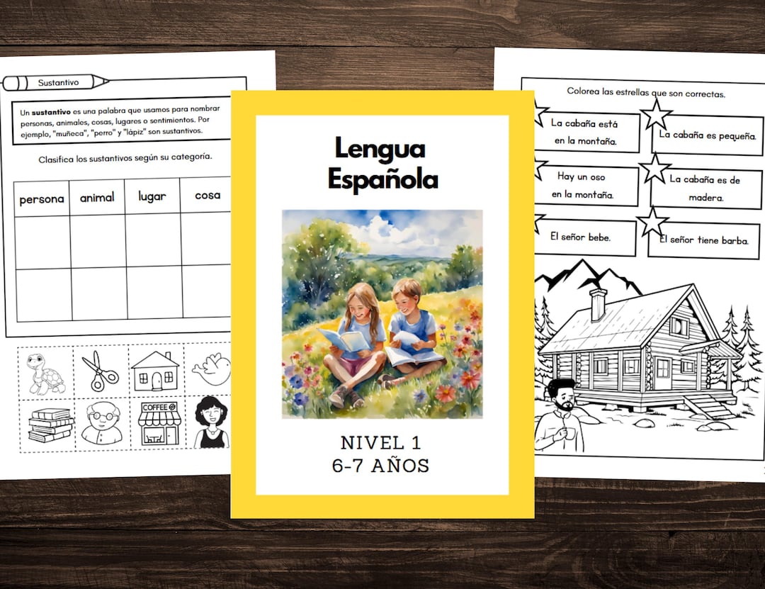 Cuaderno De Español | Lengua Española Nivel 1 | 6-7 Años | Homeschool