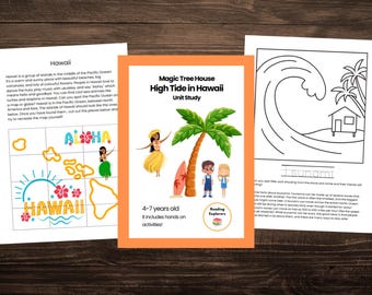 Hawaii & Tsunamis Unit Study: Magic Tree House Inspired (PDF Download)