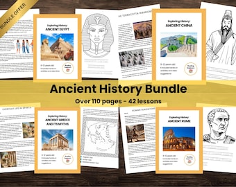 Ancient Civilizations | History Unit Study Bundle | 6-12 years old | Family Style | Reading Explorers