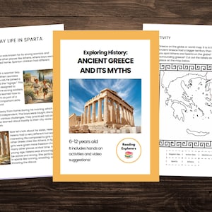 Ancient Greece | Ancient Greek Mythology | History Unit Study | Hands-on | 6-12 years old | Family Style Homeschool | Reading Explorers
