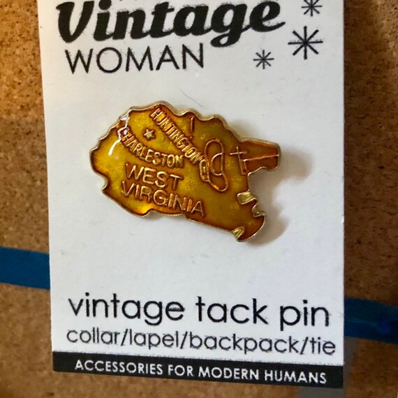 West Virginia State Pin, Vintage West Virginia En… - image 1