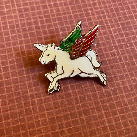 Flying Unicorn, Pegasus Unicorn, White Unicorn Pin