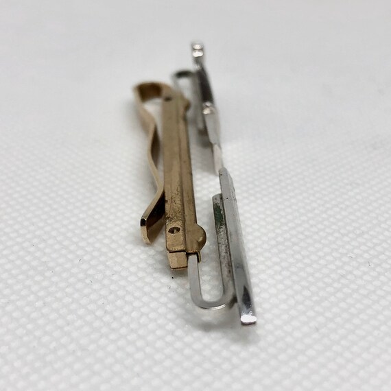 Vintage Knife Tie Clip, Dog Tie Clip, Pierced Loo… - image 5