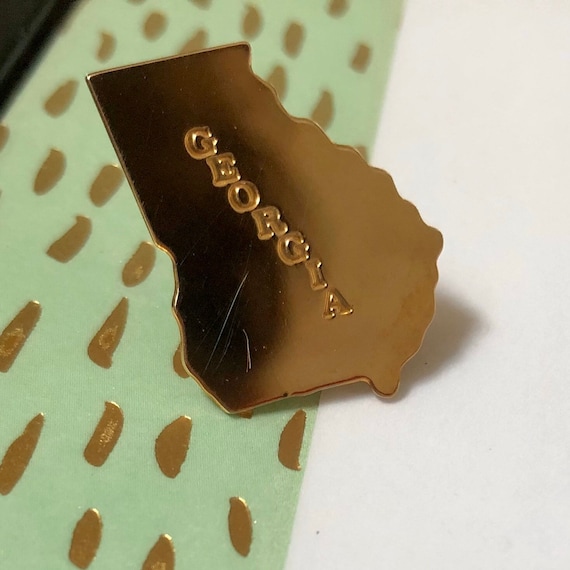Gold Georgia pin, Georgia travel, Georgia gift, Ge