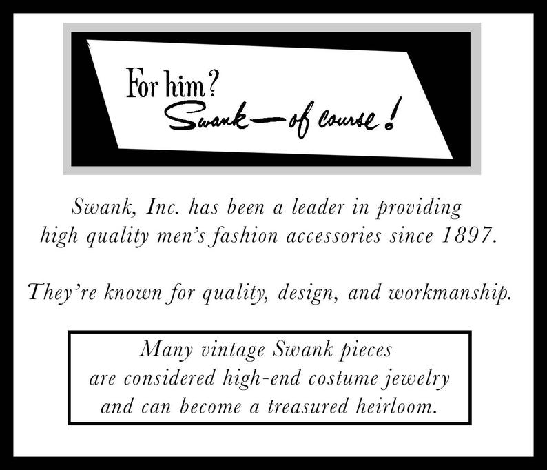 1953 Designers Collection Shadow Box 3D Cuff Links Man on Lamp Post Street Scene Swank