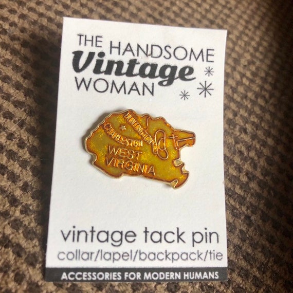 West Virginia State Pin, Vintage West Virginia En… - image 3