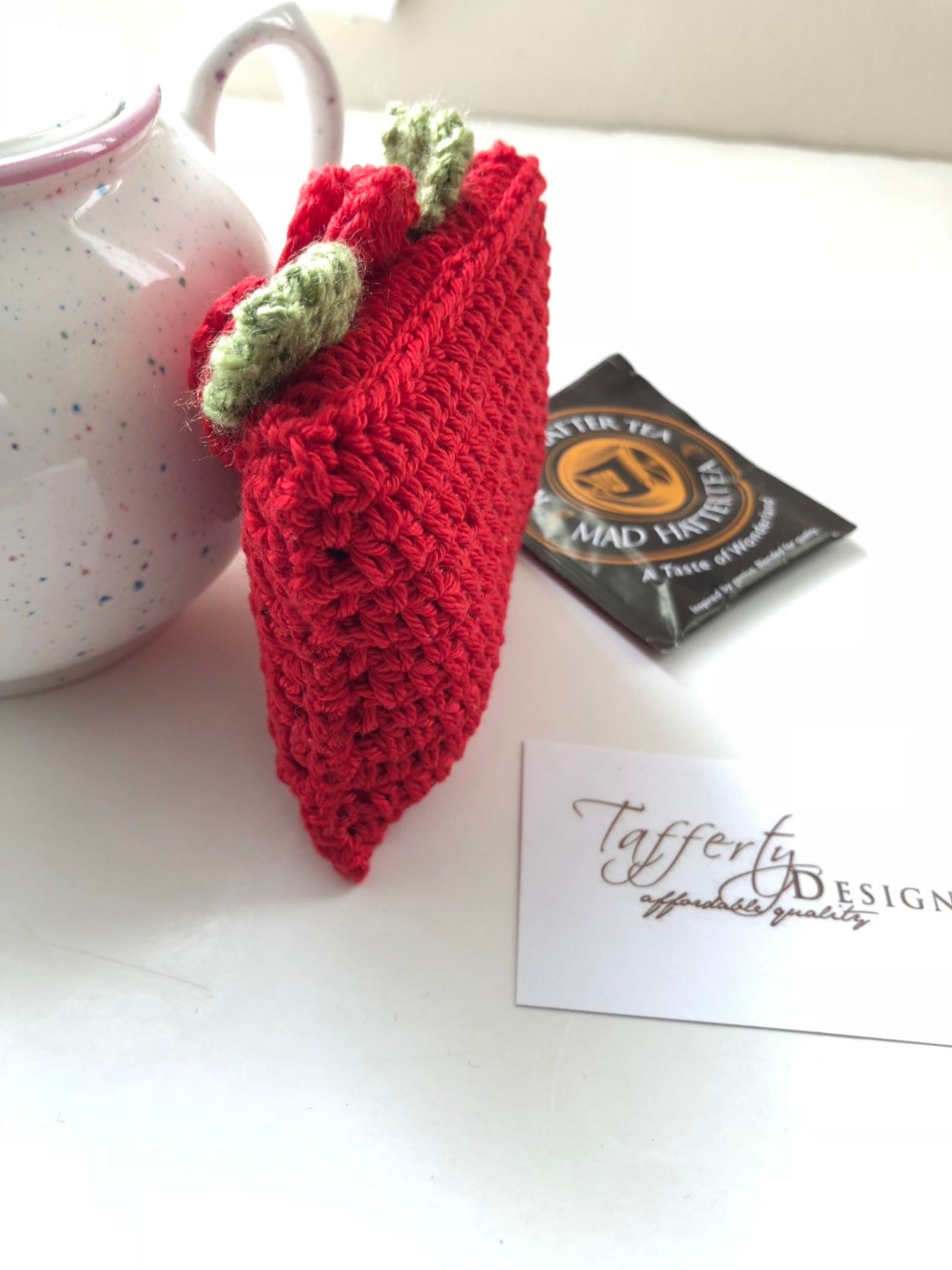 Crocheted Tea Travel Purse / Tea Purse / Tea bag Holder / Tea Etsy