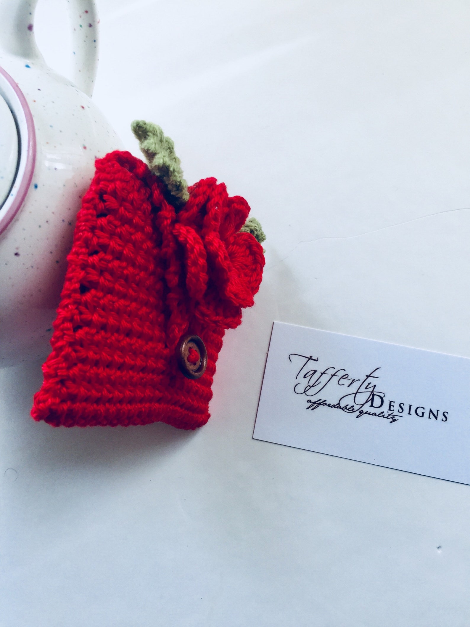 Crocheted Tea Travel Purse / Tea Purse / Tea bag Holder / Tea Etsy