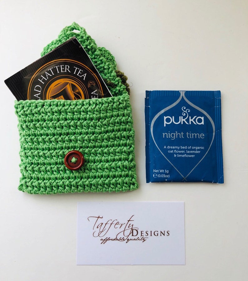 Crocheted Teabag Holder / Tea Purse / Tea bag Wallet / Tea Etsy