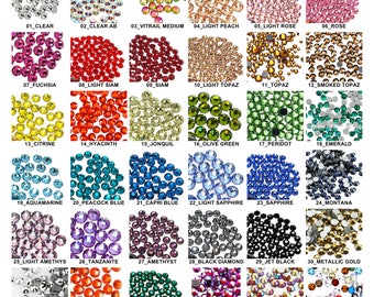 1440 pc SS16/4mm DMC Iron On Hotfix Hot Fix Glass Crystal Rhinestone FREE US Ship Clear Green Pink Blue Yellow Red Purple LR886