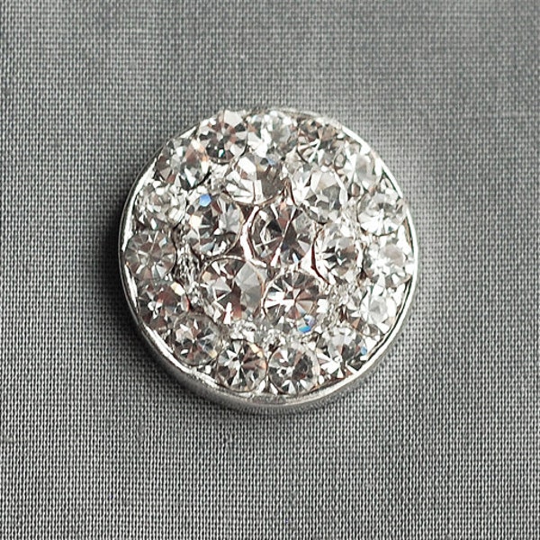 10 pcs Rhinestone Buttons Round Crystal Hair Flower Comb Clip Wedding Invitation Bouquet Jewelry BT056