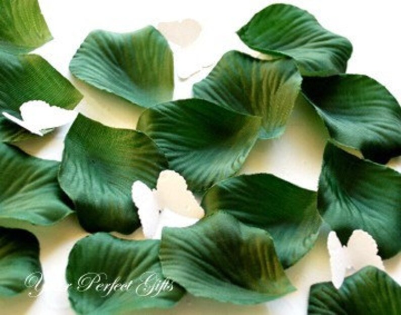 1000 Dark Hunter Green Silk Rose Petals Wedding Flower Favor Etsy