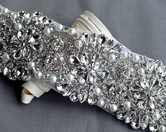 Strass Applikationen Braut Accessoires Crystal Trim Strass Perlen Applikationen Hochzeitskleid Schärpe Gürtel Stirnband Schmuck RA030