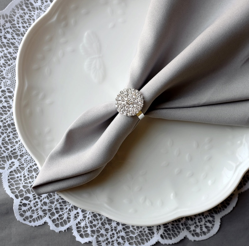 Wedding Napkin Ring Rhinestone Napkin Ring Crystal Napkin Ring - Etsy