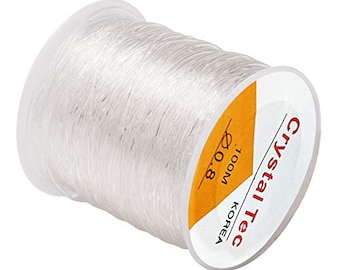 100 meters (328 feet) roll 0.8mm Elastic stretch cord clear nylon stretch elastic bracelet jewelry thread string crystal tec cord AC099