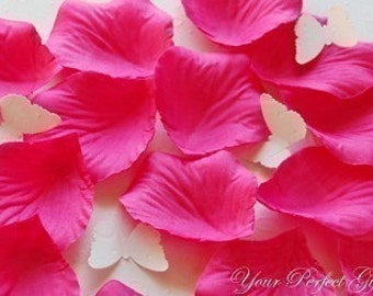 5000 pcs Fuchsia Hot Pink Silk Rose Petals Wedding Flower Favor Decoration RP011