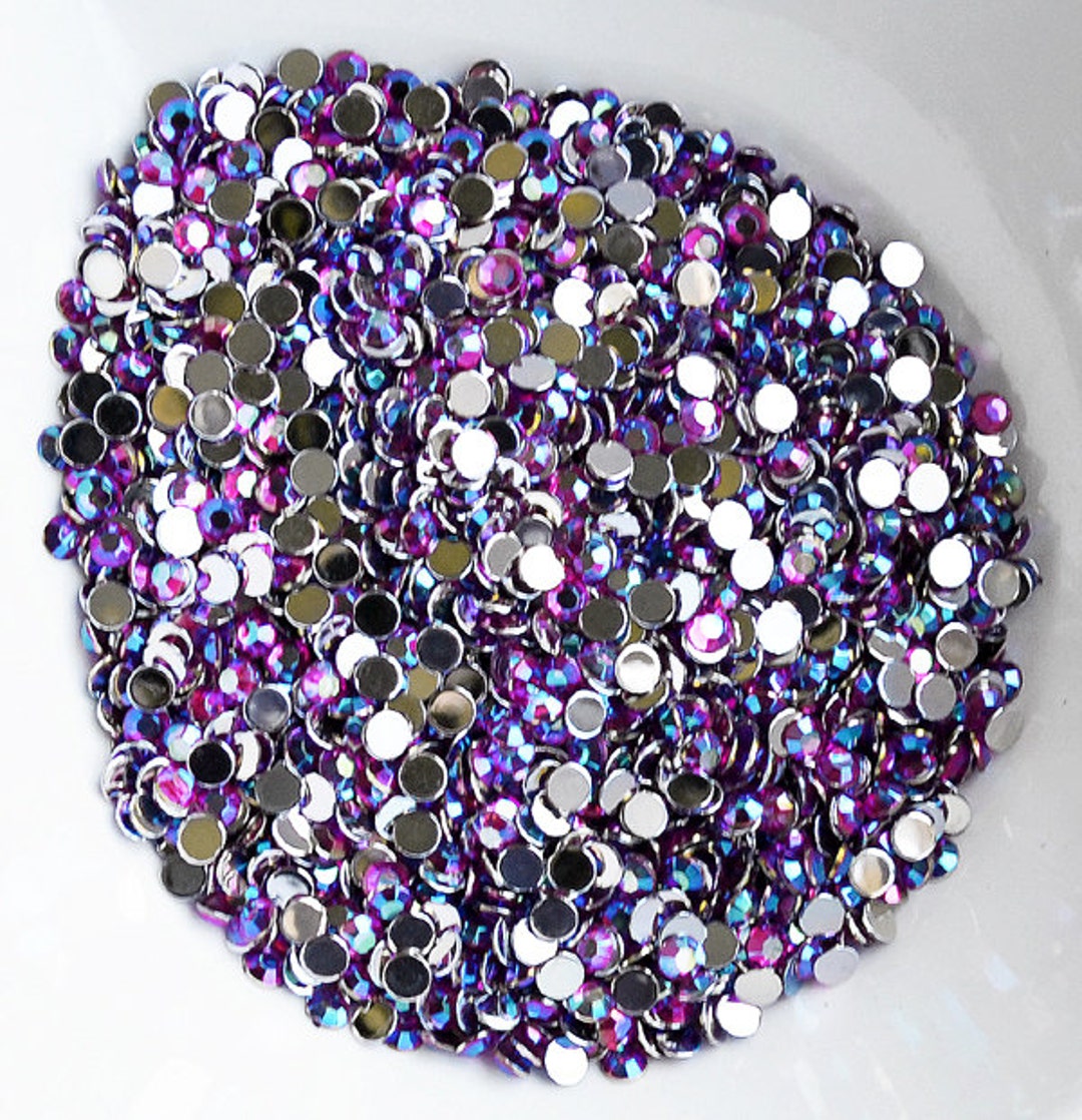 Hotfix Cristal 2880 Pièces 2mm Fix Plat Retour Strass Dos Plat Silver