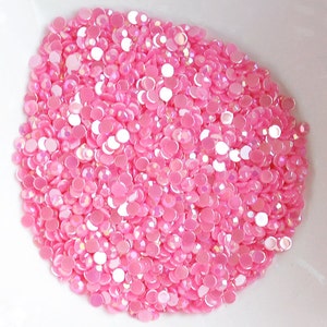 1000 pcs 3mm Acrylic Faceted Flat Back Rhinestone Gem Crystal Clear Green Pink Blue Yellow Red Purple Orange Silver Gold image 4