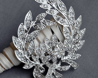 SALE Rhinestone Brooch Embellishment Crystal Pearl Wedding Brooch Bouquet Invitation Cake Decoration Hair Comb Shoe Clip BR263