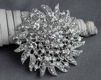 Rhinestone Brooch Crystal Brooch Bridal Brooch Bouquet Hair Comb Shoe Clip Wedding Cake Decoration Invitation DIY Supply BR211