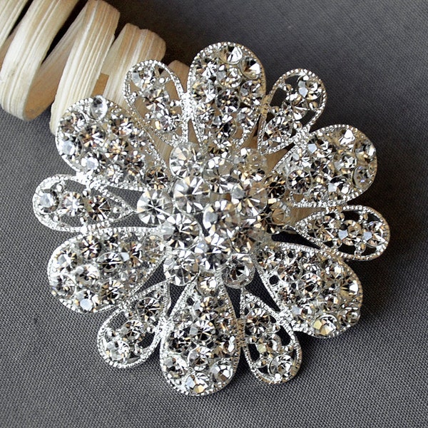 Rhinestone Brooch Crystal Brooch Wedding Brooch Bouquet Cake Invitation Decoration Hair Comb Shoe Clip Pendant BR004