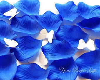 500 pcs Royal Dark Blue Silk Rose Petals Wedding Flower Favor Decoration RP011