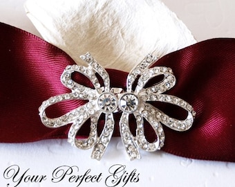 Rhinestone buckle Crystal Slider Closure Clasp Button Bridal Brooch Bouquet Wedding Invitation Cake Decoration Sash Belt BK091