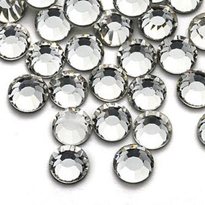 1000 pcs Acrylic Round Faceted Flat Back Rhinestone 5mm Bling Clear FREE Shipping USA Scrapbooking Embellishment Nail Art LR001 image 1