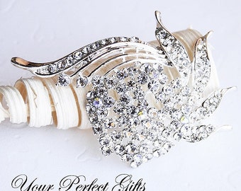 SALE Rhinestone Brooch Embellishment Crystal Flower Hair Comb Tiara Shoe Clip Wedding Bouquet Brooch Cake Decoration BR028