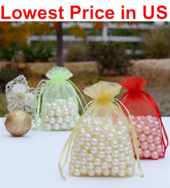 100PCS Organza Gift Candy Sheer Bags Mesh Jewelry Pouches Drawstring Bulk For Wedding Party Favors Festival Christmas Valentine S Day
