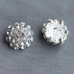 10 Rhinestone Buttons Crystal Hair Comb Wedding Bouquet Invitation ...
