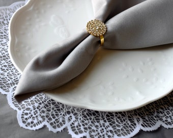 Wedding Napkin Ring Rhinestone Napkin Ring Crystal Napkin Ring Wedding Napkin Holder Wedding Table Decor Diamante Gold NR003