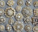 SALE 10 pcs Assorted Rhinestone Button Brooch Embellishment Gold Pearl Crystal Wedding Brooch Bouquet Cake Hair Comb BT099 