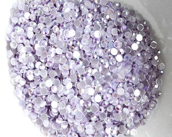 1000 Light Lavender Purple AB Resin Rhinestone Cabochon SS12 3mm FREE Shipping US Scrapbooking Embellishment Nail Art LR189