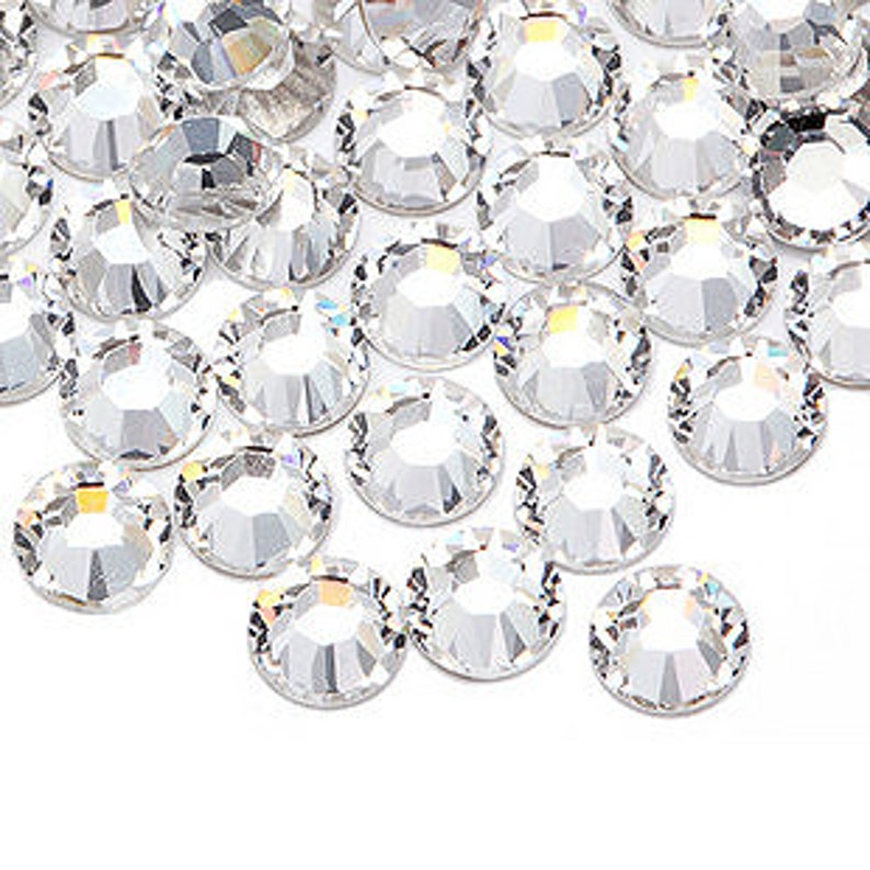 1000 pcs 3mm Acrylic Faceted Flat Back Rhinestone Gem Crystal Clear Green Pink Blue Yellow Red Purple Orange Silver Gold image 2