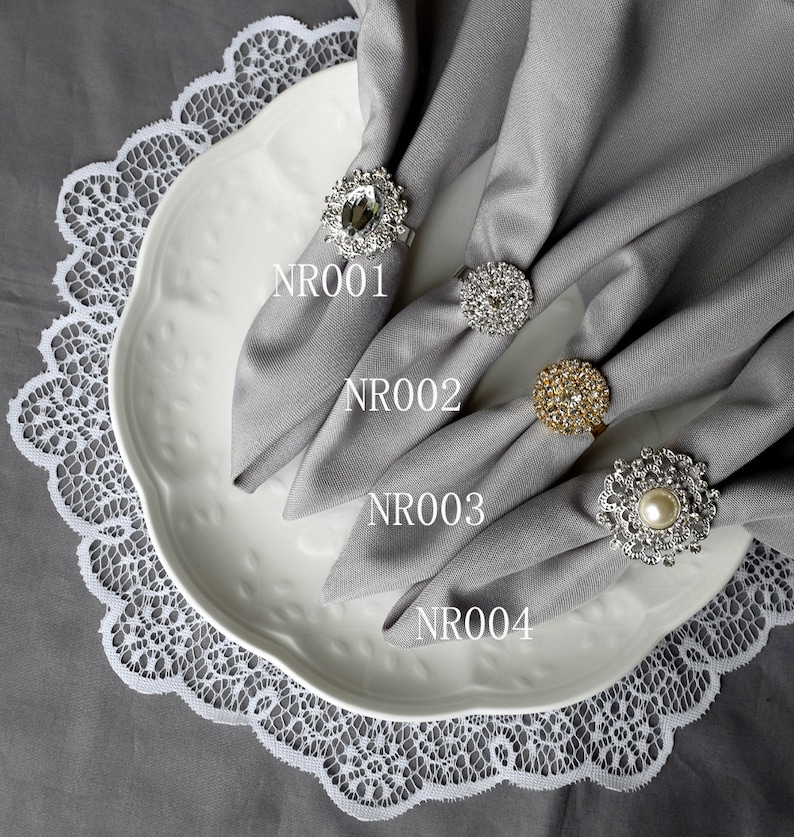 Wedding Napkin Ring Rhinestone Napkin Ring Crystal Napkin Ring - Etsy